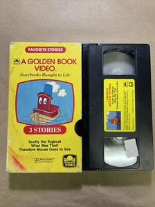 Golden Book: 3 Favorite Stories (VHS, 1985) Scuffy The Tugboat, Theodore Mouse+ - Picture 1 of 4