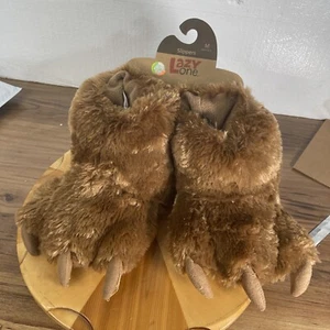 Zapatos Lazy One Kids Talla XS 5-8 Oso Marrón Pata de Animal Zapatillas Desordenado Peludo A4 - Imagen 1 de 5