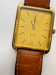 Reloj Omega De Ville Vintage Para Piezas Estuche Lleno Oro 10k Correa Original PIEZAS - Imagen 1 de 21