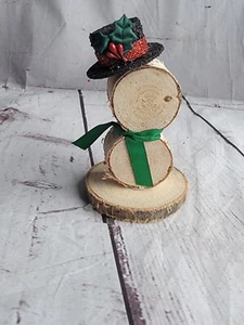 rustic wooden snowman handmade winter decor Countrycore Farmhouse - Picture 1 of 6