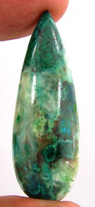 28.60CT Natural Azurita Crisocola Piedra Preciosa Cabujón Cable Envuelva - Picture 1 of 5