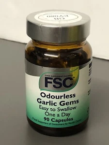FSC Odourless Garlic Gems 90 Capsules One-a-Day. BRAND NEW. EXP:07/2024. - Picture 1 of 3
