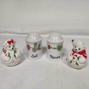 Lenox Holiday Boy & Girl Teddy Bear Salt & Pepper Shakers+ More ... - Picture 1 of 19