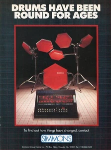 1983 Print Ad of Simmons SDS6 elektronisches Schlagzeug-Kit - Bild 1 von 2