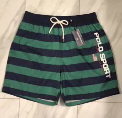 Polo Ralph Lauren Polo Deportivo Para Hombre Pantalones Cortos de Natación Verde Azul Marino $89.50 Nuevo Foto 1 de 4