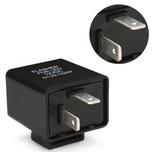 12V 2-Pin Motorcycle Blinker Adjustable LED Flasher Relay Turn Signal Indicator - Foto 1 di 12