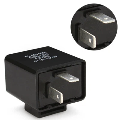 12V 2-Pin Motorcycle Blinker Adjustable LED Flasher Relay Turn Signal Indicator - Image 1 of 4