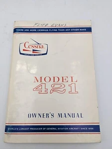 Cessna Model 421 1968 Owner's Manual Vintage Original D497-13 Printed 7-67 - Picture 1 of 7