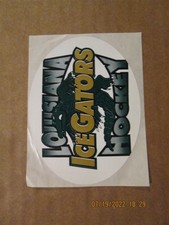 ECHL Louisiana Ice Gators Hockey Vintage Defunct 1990's Team Logo Sticker