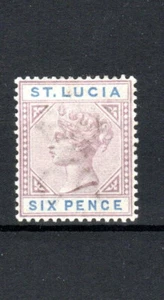 St Lucia 1898-91 6d Die II SG 49 MLH - Picture 1 of 1
