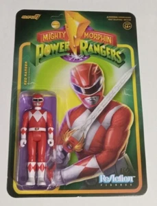 Super7 Mighty Morphin' Power Rangers Red Ranger Reaction Figure 3.75 inches - Picture 1 of 4