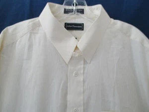 John Clarendon Men's Size 2XL Cotton Long Sleeve Off White Button Front Shirt - Picture 1 of 12