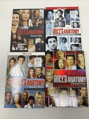 Grey's Anatomy Seasons 1-4 DVD Set TV Series 1 2 3 4  Medical Drama Grey - Image 1 of 4