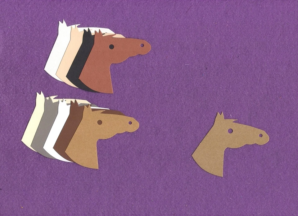 Tarjetas de álbum de recortes troqueladas CABEZA DE CABALLO Foto 1 de 1