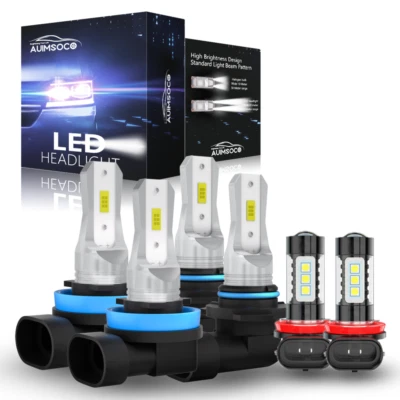 For 2011-2017 Nissan Quest Passenger Van 4-Door LED Headlight + Fog Light Bulbs - Image 1 of 4