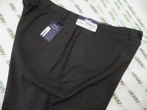 NWT RALPH LAUREN 42X30 CHARCOAL GRAY PLAID COMFORT FLEX PANTS FLAT FRONT - Picture 1 of 10