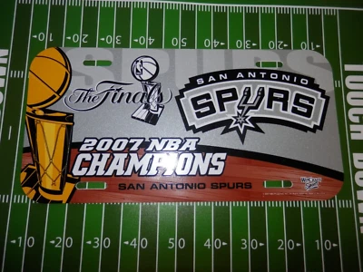 Campeones de la NBA San Antonio Spurs 2007 matrícula, placa de plástico de colección NBA nuevo Foto 1 de 4