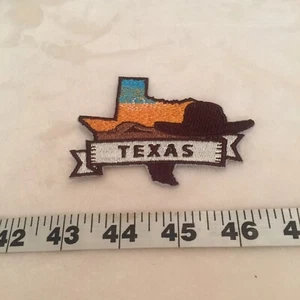 Texas Cowboy State Embroidered Iron On Patch New - Picture 1 of 3