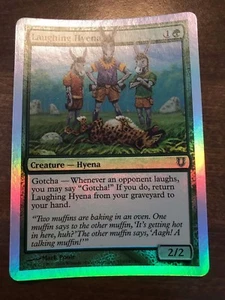 1 FOIL LAUGHING HYENA Unhinged NM EDH Magic the Gathering MTG - Picture 1 of 1