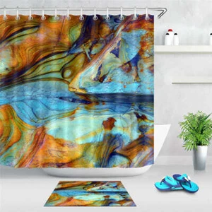Nice Marble Waterproof Bathroom Polyester Shower Curtain Liner Water Resistant - Imagen 1 de 8