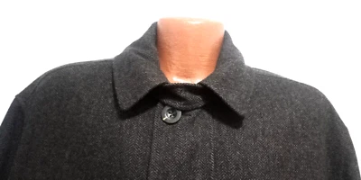 RARE VINTAGE PENDLETON HERRINGBONE DARK BROWN 1OO%WOOL MENS' PEACOAT JACKET   XL - Image 1 of 4