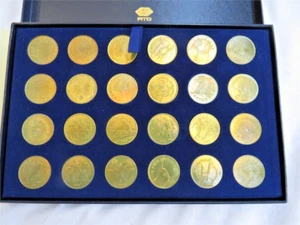 1984 Los Angeles Olympiad Commerative Olympic RTD Coin/ Token Set (24 Münzen) - Bild 1 von 3