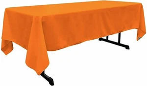 Tablecloth 60 x 102 Rectangular Polyester Tablecloth Wedding Event Party ORANGE - Picture 1 of 1