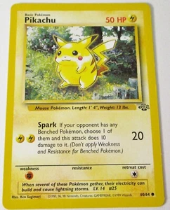 Pikachu Jungle 60/64 WOTC Pokemon Card LP Common Nice - Picture 1 of 2