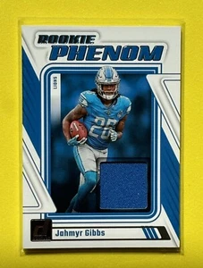 Jahmyr Gibbs 2023 Donruss Football Rookie Phenom Jerseys Patch #RPJ-JGIB LIONS - Picture 1 of 2