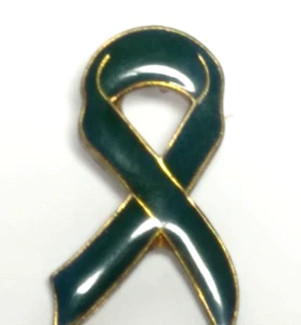 Mental Health Awareness Green Ribbon Lapel Hat Pin Pinback - Picture 1 of 5