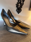NEW Gold Leather Nine West Size 10 Pumps High Heels Leather No Box
