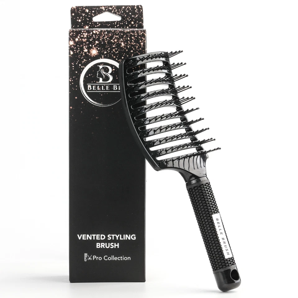 Cepillo de Pelo Curvo Ventilado Alta Calidad Estilo Profesional Barril Grande Secado por Soplado Foto 1 de 1