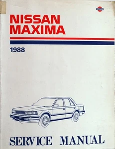 1988 Nissan Maxima Factory Shop Repair Service Manual GXE SE Original - Foto 1 di 5
