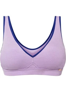Neu Feel Comfort Bustier Bio-Baumwolle Gr. 40/42 Flieder Blau Unterwasche BH Bra - Bild 1 von 1