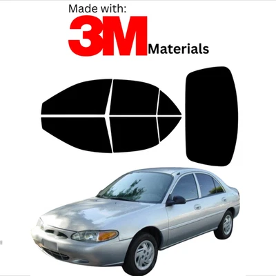 预切车窗色调适用于福特 Escort Sedan 97-02 彩色稳定陶瓷 3M 制造 — 第 1/4 张图片