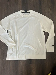 Nike Tiger Woods Sweater Size XLarge Cream Golf Pullover TW Men's NEW w/o Tags - Picture 1 of 9
