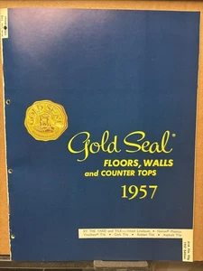 Vintage Congoleum-Nairn Goldversiegelung Bodenfliese Wände Arbeitsplatten Vinyl Asphalt - Bild 1 von 7