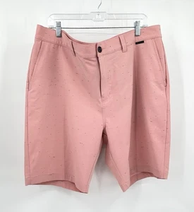 TRAVIS MATHEW golf shorts good fun splatter print flat front stretch pink 40 - Picture 1 of 8