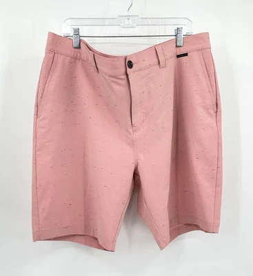 TRAVIS MATHEW golf shorts good fun splatter print flat front stretch pink 40 - Image 1 of 4