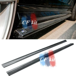 Carbon Fiber Side Skirts Aprons For M-Benz C Class W204 C63 Sedan AMG 2008-2014 - Picture 1 of 12