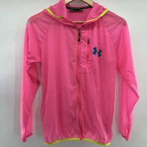Under Armour Damen Gr. M Neon Pink Transparent Translucent Jacke MTR8808 - Bild 1 von 12