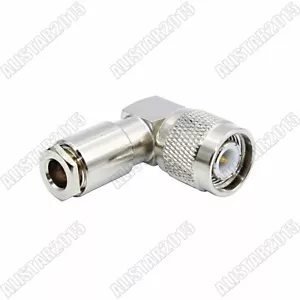 10x TNC Plug Male Right Angle RA Clamp Connector for RG5 RG6 LMR300 Coax Cable - Picture 1 of 3
