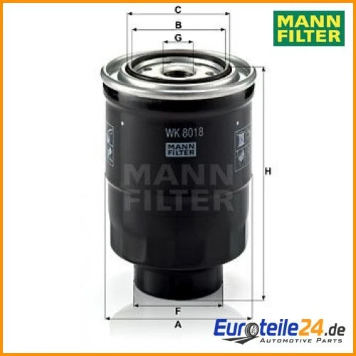 Kraftstofffilter MANN-FILTER WK8018X für Ford Ranger Mazda - Imagem 1 de 1
