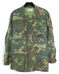 VIETNAMKRIEG BENANNT USMC ERDL CAMOUFLAGE MIT R POPELINE RIP-STOP KLASSE II JACKE - Bild 1 von 4