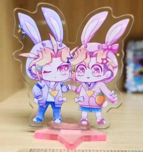 Used Yu-Gi-Oh Mini Acrylic Stand Chibi Puzzleshipping Yami & Yugi Yugioh Standee - Picture 1 of 3