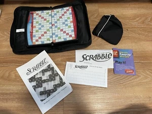 Scrabble Travel Edition Folio Zipper Case Mini Snap Tiles Game Complete 2009 - Picture 1 of 4
