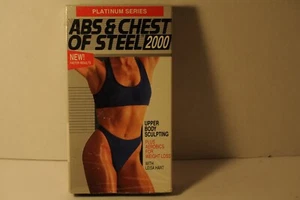 Abs & Chest of Steel 2000, Leisa Hart, Upper body, exercise video, VHS tape - Imagen 1 de 3
