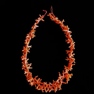 300ct Natural Mediterranean Italian Sicilian Red Coral Branch Strand Matched Sz - Picture 1 of 1