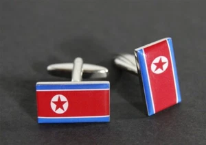 Manschettenknöpfe Flagge Nordkorea - 18 x 12 mm - Picture 1 of 1