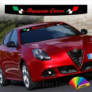 Adesivo fascia parasole Alfa Romeo Mito Giulietta 147 156 159 Giulia TRICOLORE # - Bild 1 von 3